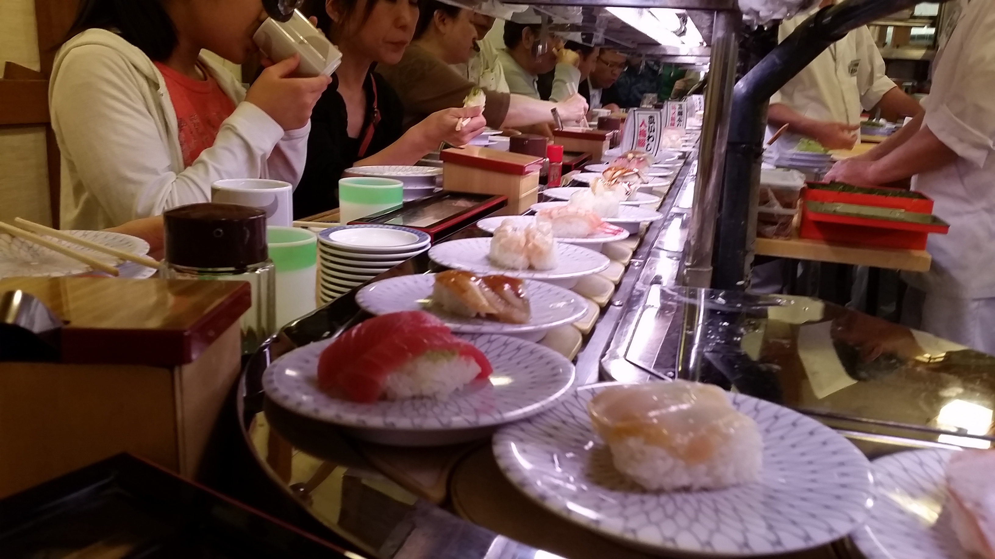 Japanese conveyor belt sushi restaurant